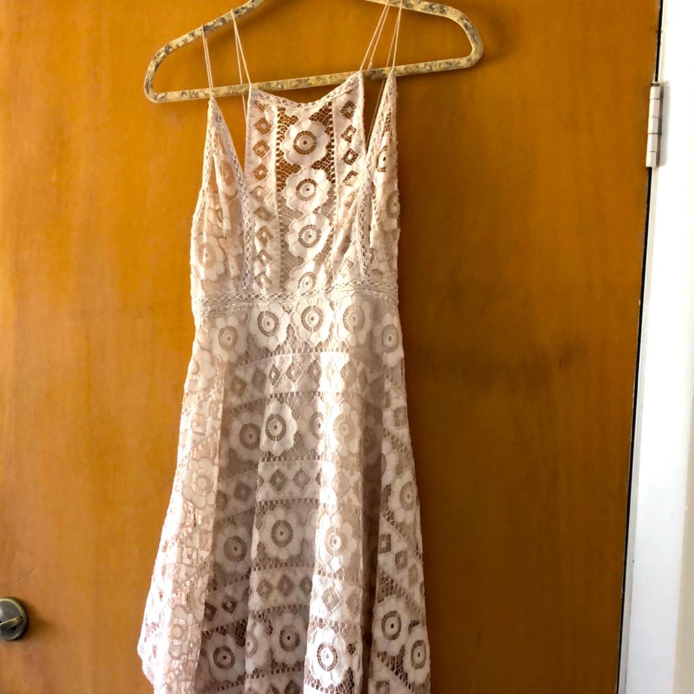 Free People beautiful crochet backless dress